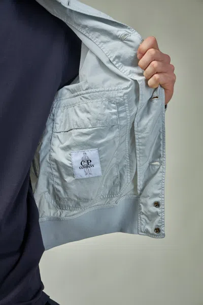 C.p. Company Chrome-r Full Button Jacket In Grey