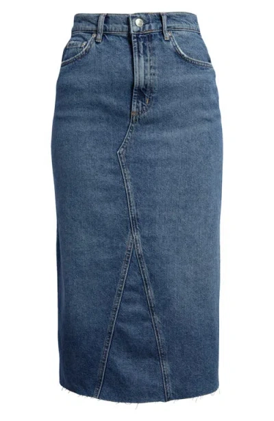Rails The Highland Nonstretch Denim Midi Skirt In Vintage Sapphire
