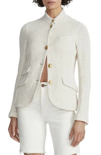 Rag & Bone Slade Cotton Tweed Blazer In Ecru