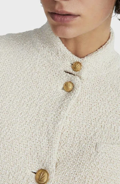 Rag & Bone Slade Cotton Tweed Blazer In Ecru