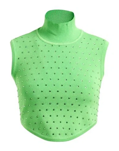 Giuseppe Di Morabito Woman Turtleneck Lime Green Size 2 Viscose, Polyester In Green