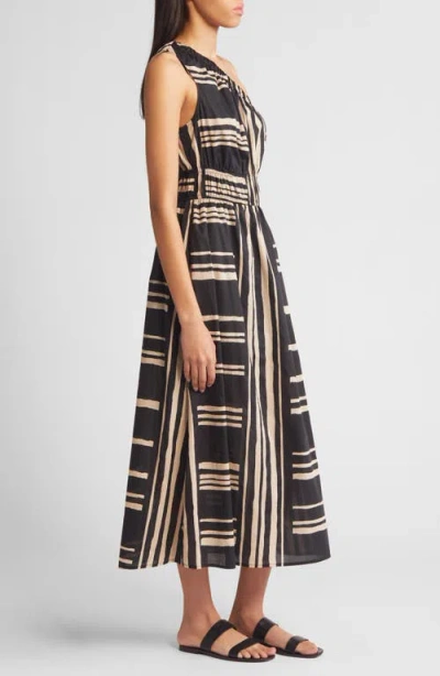 Rails Selani Stripe One-shoulder Cotton Midi Dress In Island Stripe