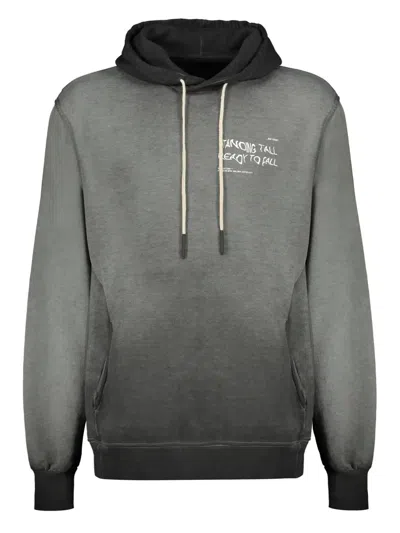 Iso.poetism Graphic-print Hoodie In Grey