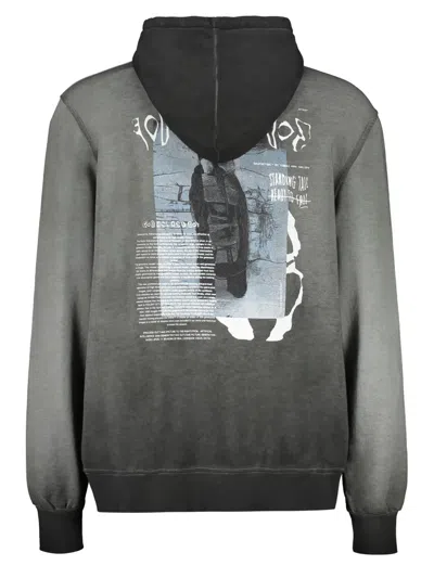 Iso.poetism Graphic-print Hoodie In Grey