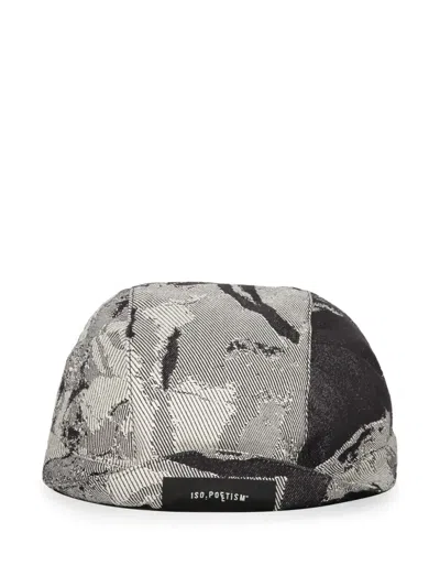 Iso.poetism Patterned-jacquard Cap In Black