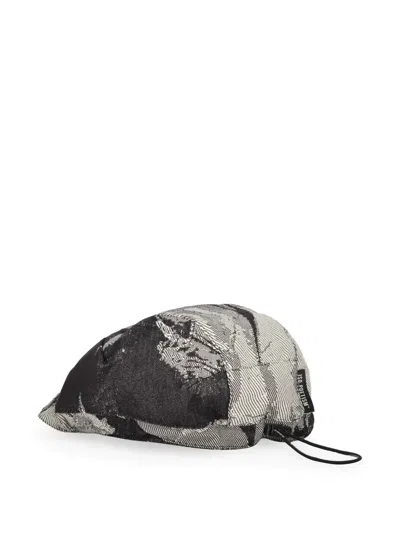 Iso.poetism Patterned-jacquard Cap In Black