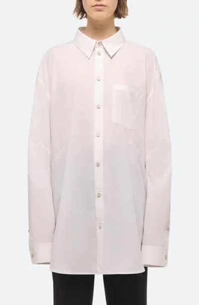Helmut Lang Oversized Long-sleeve Shirt In White - 100