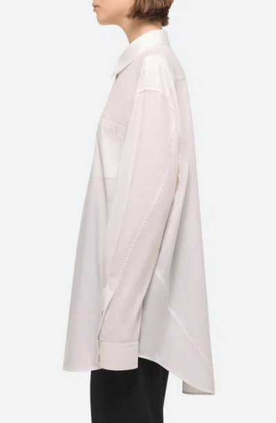 Helmut Lang Oversized Long-sleeve Shirt In White - 100