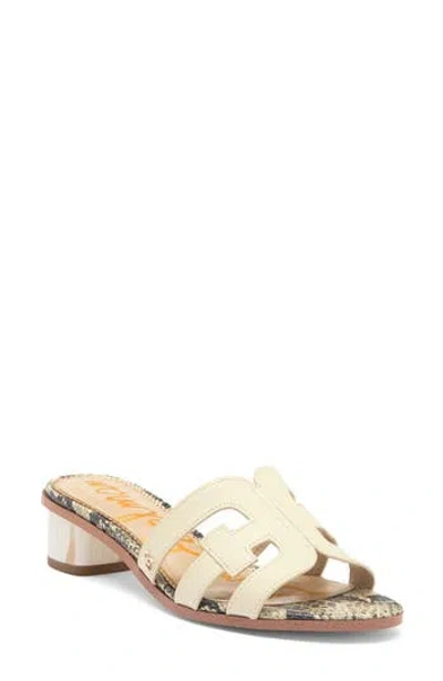 Sam Edelman Illie Block Heel Slide Sandal In Modern Ivory