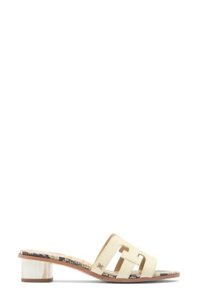 Sam Edelman Illie Block Heel Slide Sandal In Modern Ivory