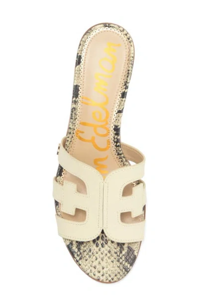 Sam Edelman Illie Block Heel Slide Sandal In Modern Ivory