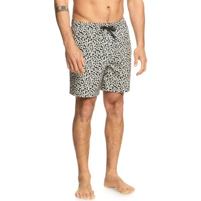Quiksilver Surfsilk Mix Swim Trunks In Tr Black Paper