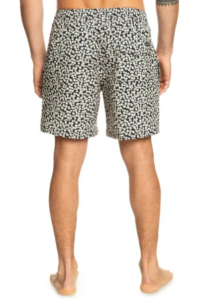 Quiksilver Surfsilk Mix Swim Trunks In Tr Black Paper