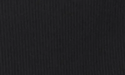 Bebe Short Sleeve Ribbed Midi Dress In Black