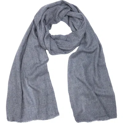 Saachi Delicate Wool-blend Scarf In Light Charcoal