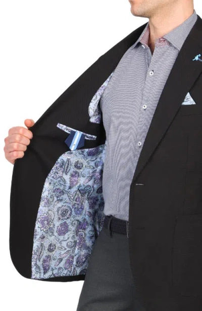 Tailorbyrd Textured Solid Sport Coat In Black