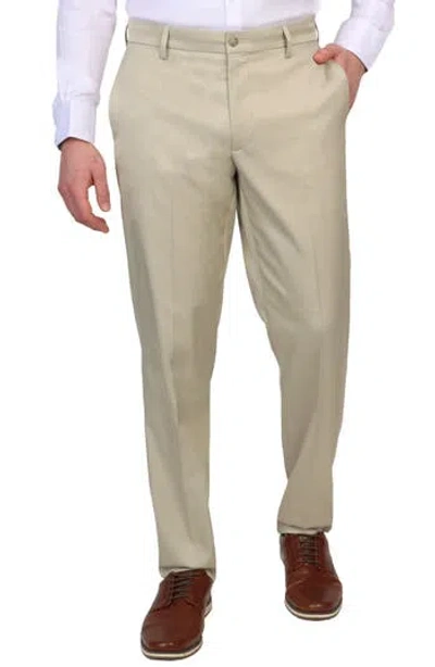 Tailorbyrd Tailored Performance Stretch Pants In Stone