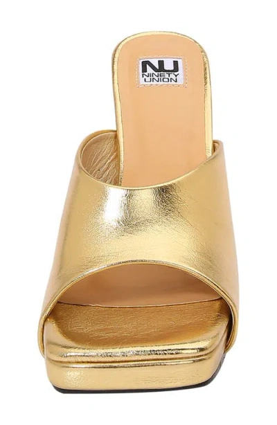 Ninety Union Cancun Slide Sandal In Gold