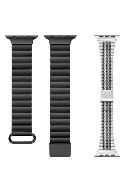 The Posh Tech Set Of 2 Apple Watch® Watchbands In Black Multi