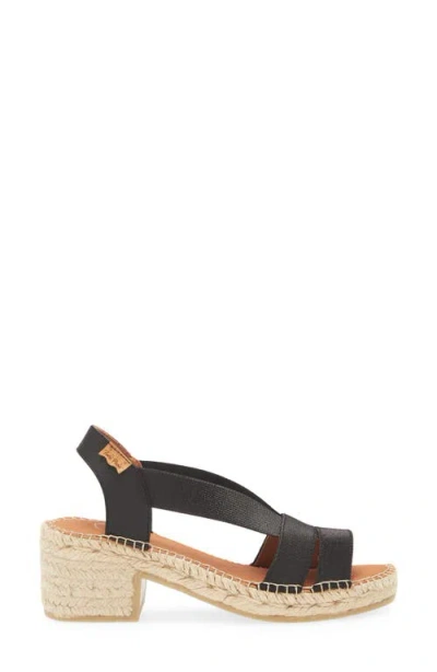 Toni Pons Dama Slingback Espadrille Platform Sandal In Black