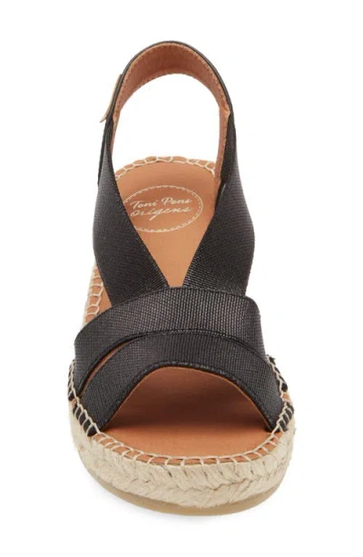 Toni Pons Dama Slingback Espadrille Platform Sandal In Black