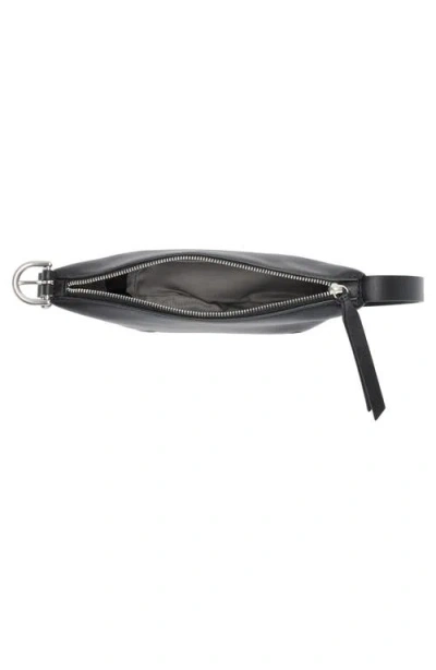 Rag & Bone Small Mercer Leather Hobo Bag In Black