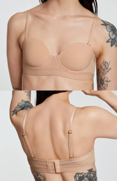 Pepper Mvp Multiway Strapless Bra In Buff