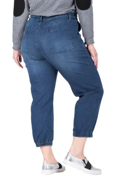 Standards & Practices Crop Denim Joggers In Dark Whisker