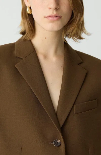 Theory Oversized Vest In Wool-blend In Clove