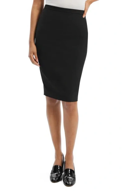 Theory Concealed-fastening Midi Skirt In Black