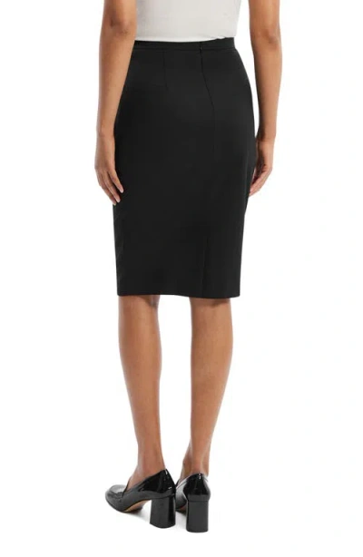 Theory Concealed-fastening Midi Skirt In Black