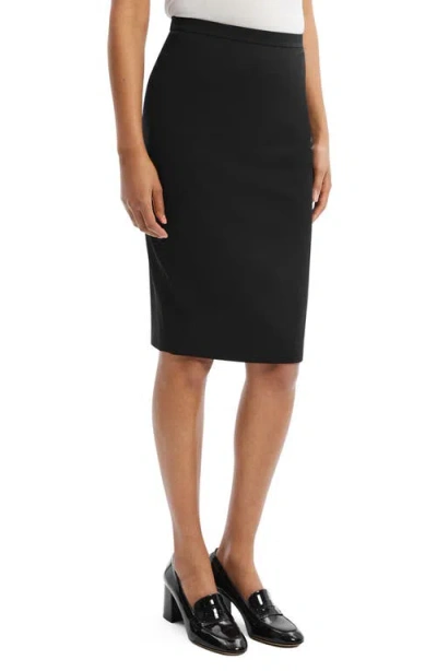 Theory Concealed-fastening Midi Skirt In Black