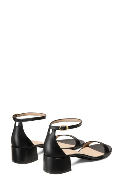 Stuart Weitzman Buckle-fastened Suede Sandals In Black