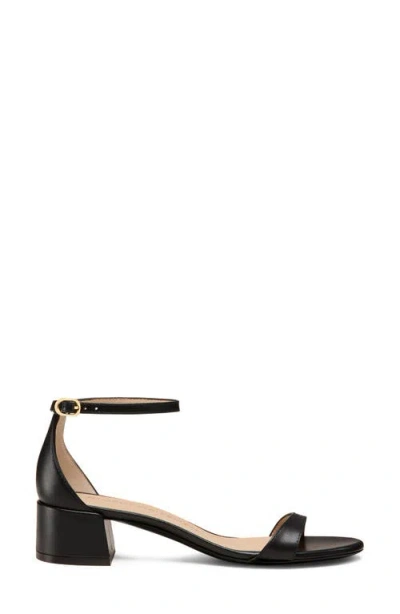 Stuart Weitzman Buckle-fastened Suede Sandals In Black
