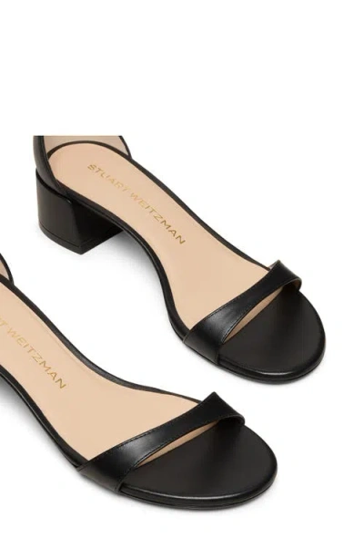 Stuart Weitzman Buckle-fastened Suede Sandals In Black