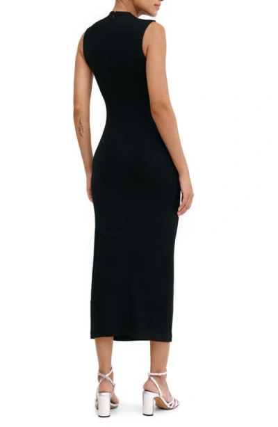 Marcella Huron Ruched Sleeveless Dress In Black