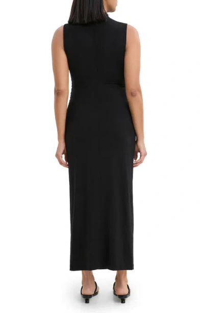 Marcella Huron Ruched Sleeveless Dress In Black