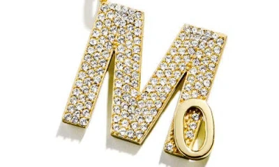Baublebar Custom Double Initial Pavé Necklace In Clear/gold