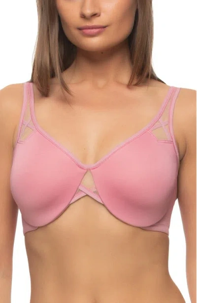 Felina Amaranth Unlined Minimizer Bra In Foxglove