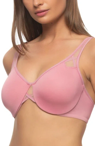 Felina Amaranth Unlined Minimizer Bra In Foxglove