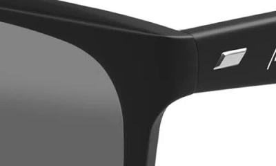 Maui Jim Kikonia Xl 53mm Wraparound Rectangular Sunglasses In Matte Black/neutral Grey