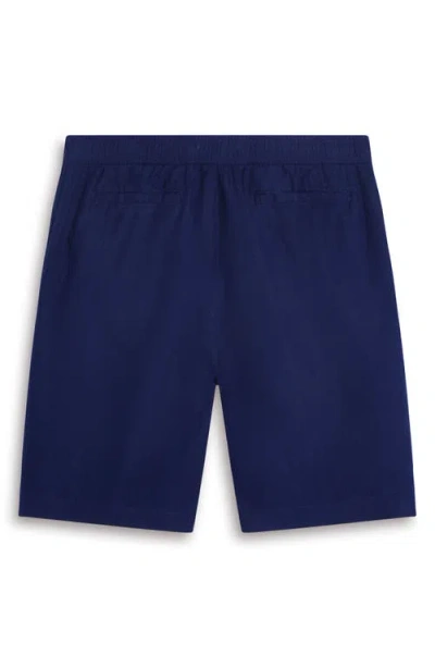 Bugatchi Trent Drawstring Linen Shorts In Navy