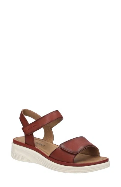 Josef Seibel Severan Ankle Strap Platform Wedge Sandal In Hibiscus
