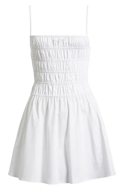 Solid & Striped The Delta Cotton Mini Sundress In Optic White