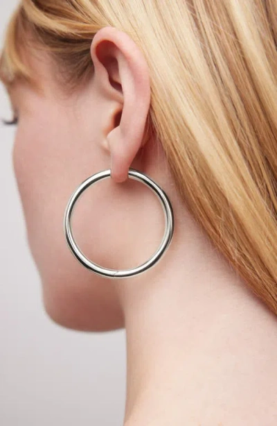 Jennifer Fisher Lilly Hinge Baby Hoop Earrings In Metallic