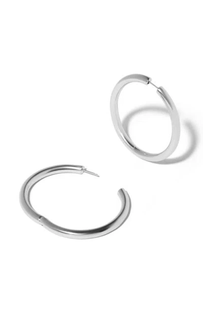 Jennifer Fisher Lilly Hinge Baby Hoop Earrings In Metallic