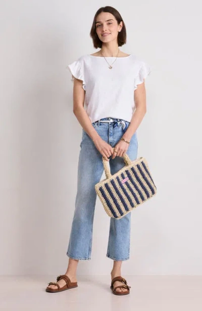 Vineyard Vines Flutter Sleeve Cotton T-shirt In White