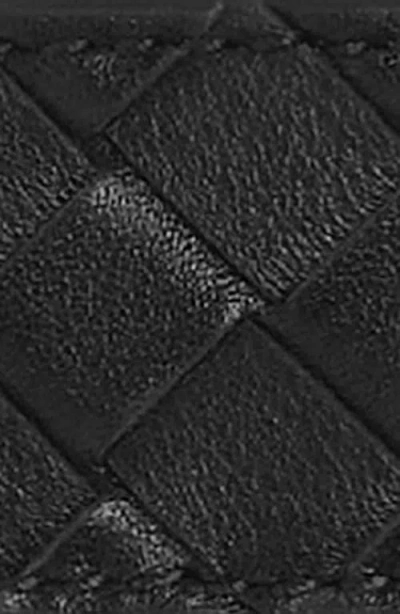 Bottega Veneta Cintura Intrecciato Leather Belt In Black