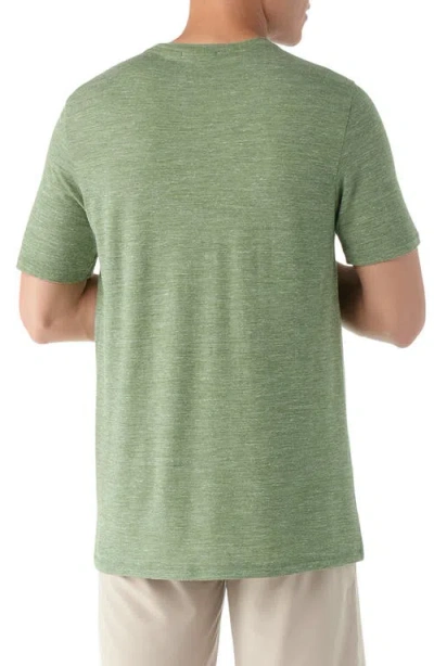 Smartwool Merino Wool Blend Pocket T-shirt In Fern Green Heather