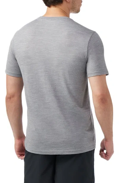 Smartwool Active Performance Wool Blend T-shirt In Light Gray Heather